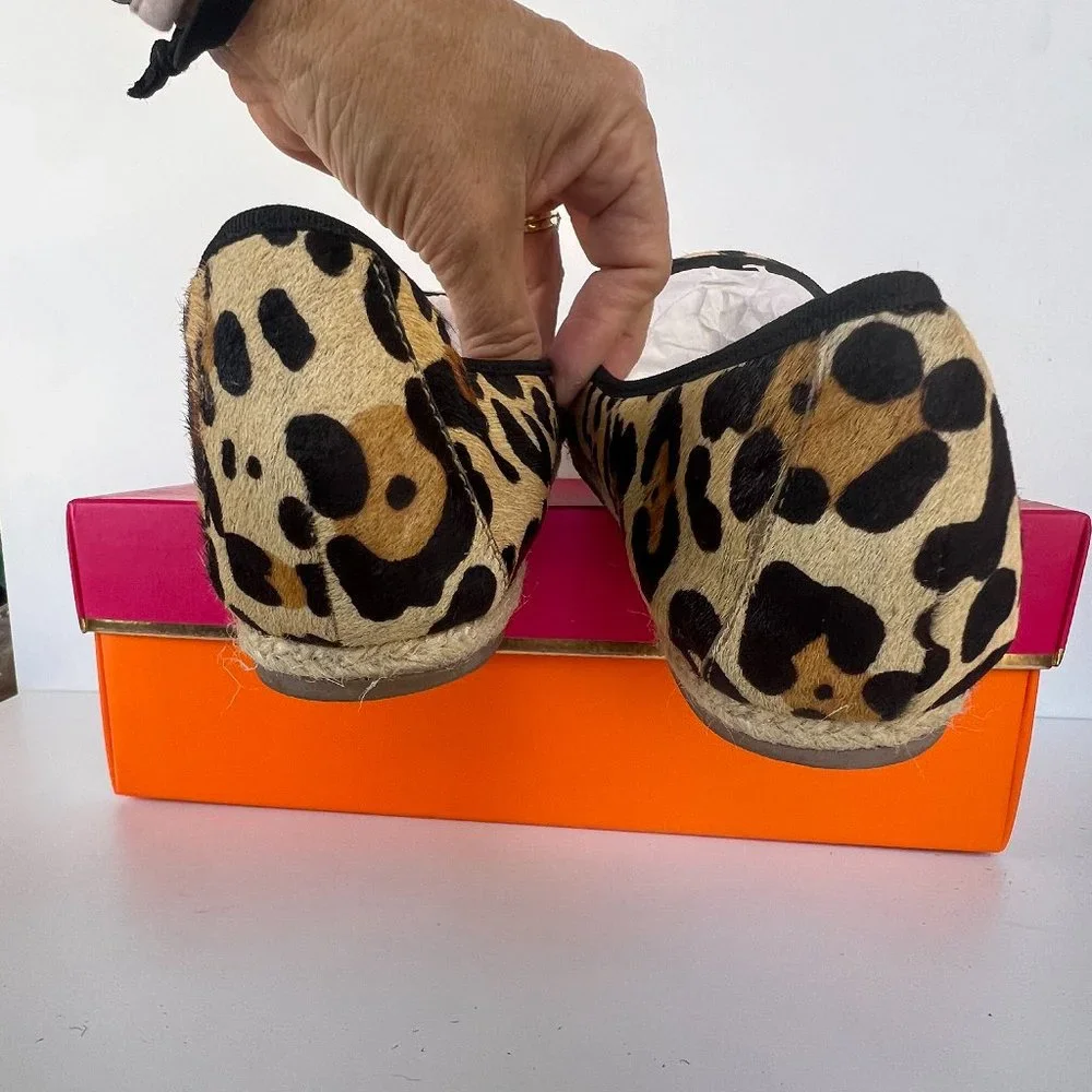 kate spade Leopard Print Ballet Flats - Black & Tan